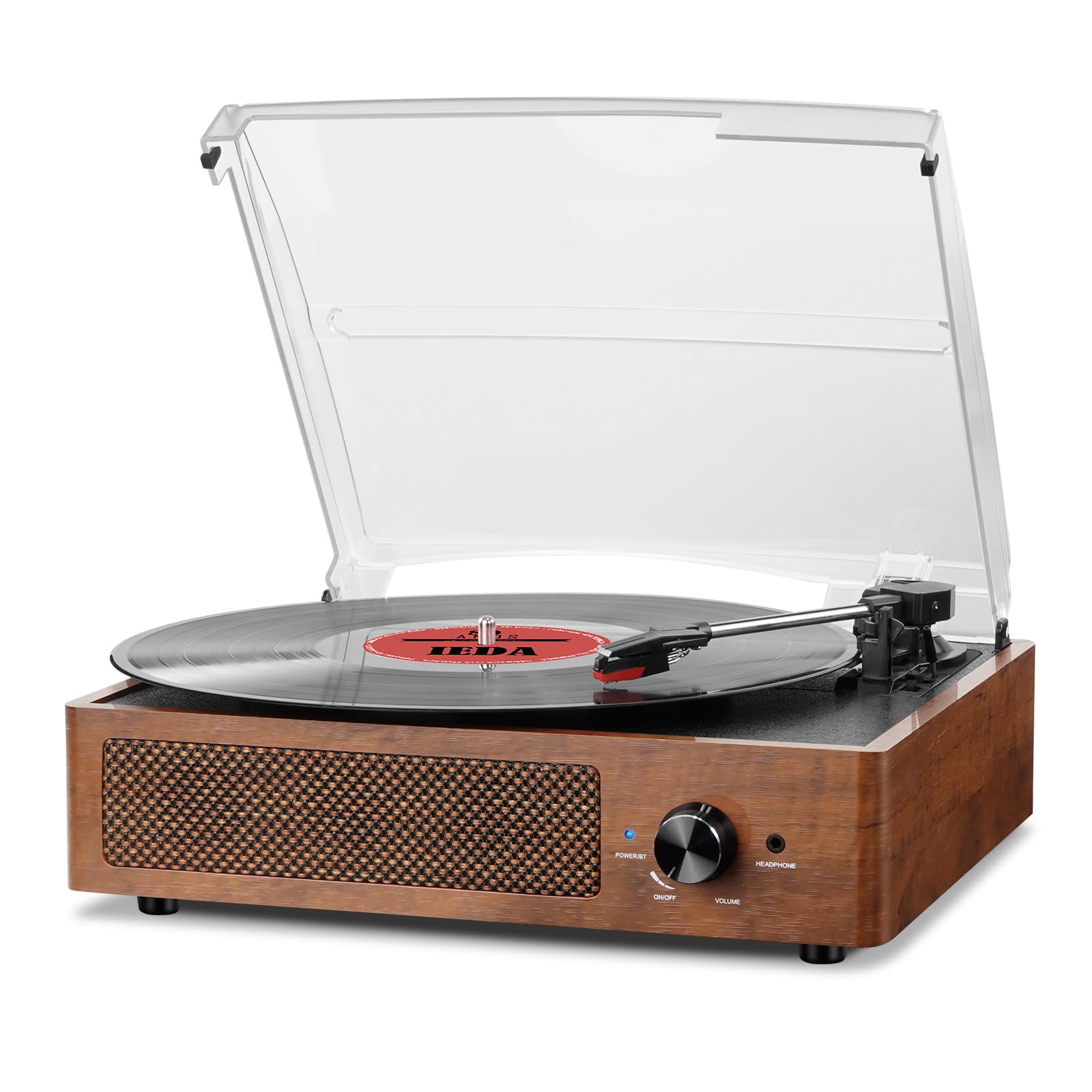 Vinyl Record Players Vintage Turntable For Vinyl Records With Speakers Belt Driven Turntables Support 3 Speed, Bluetooth Wireles